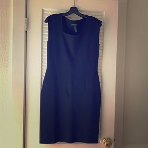Ralph Lauren dark navy stretch knit dress. Sz. L